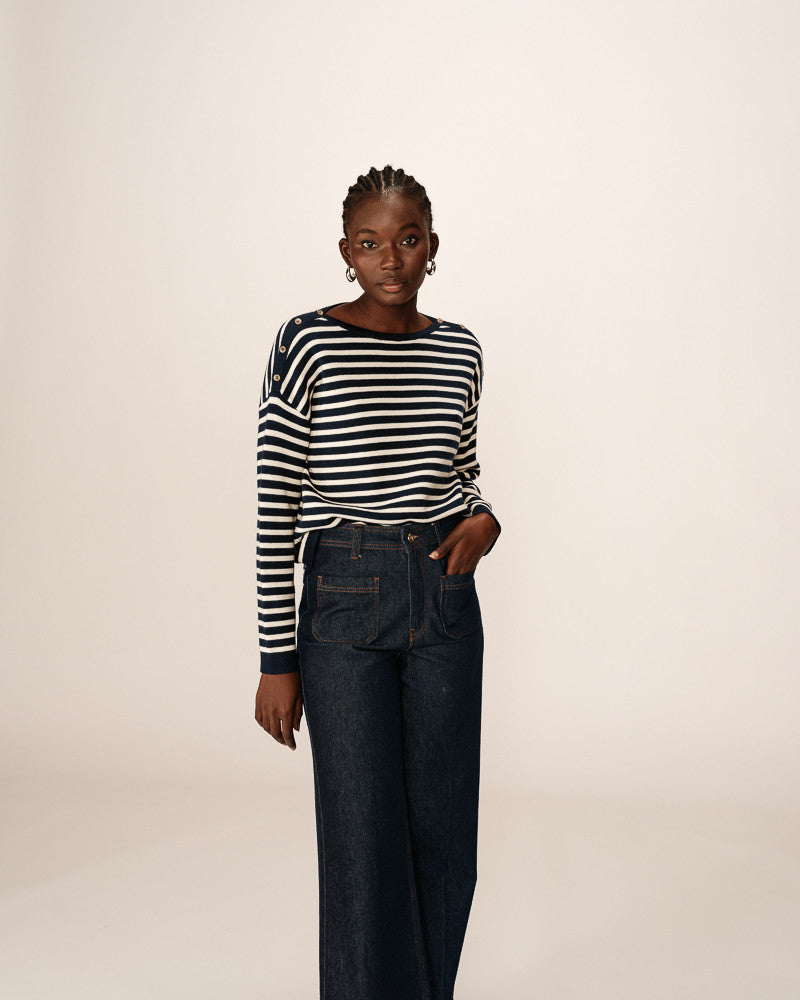 Grace & Mila Pachamama striped sweater Marine