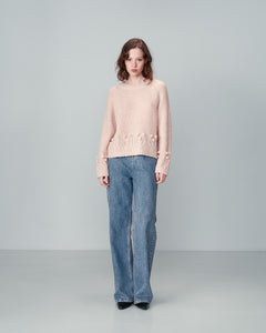 Grace & Mila Naurine embellished hem sweater Poudre