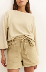 YAYA Mixed texture sweater Summer Sand