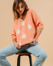Load image into Gallery viewer, Grace &amp; Mila Macy apple intarsia sweater Soft Orange

