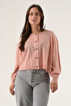 Load image into Gallery viewer, Orfeo Maelie speckled boxy knit cardigan Rose - CW CW 
