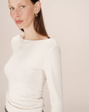 Load image into Gallery viewer, Grace &amp; Mila Stanley boat neck top Ivory
