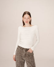 Load image into Gallery viewer, Grace &amp; Mila Stanley boat neck top Ivory
