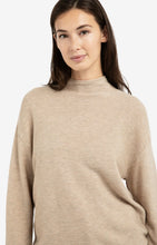 Load image into Gallery viewer, YAYA Button back textured knit Oxford Tan Brown Melange - CW CW 
