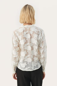 Part Two Ditta Floral devoré jacquard blouse