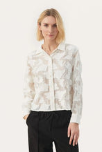 Load image into Gallery viewer, Part Two Ditta Floral devoré jacquard blouse
