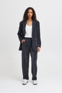 Ichi Mary soft corduroy trousers Total Eclipse