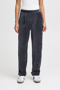 Ichi Mary soft corduroy trousers Total Eclipse