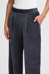 Ichi Mary soft corduroy trousers Total Eclipse