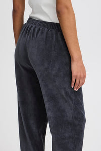 Ichi Mary soft corduroy trousers Total Eclipse