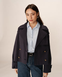 Grace & Mila Printemps trench jacket Marine