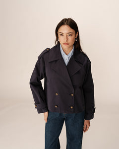 Grace & Mila Printemps trench jacket Marine