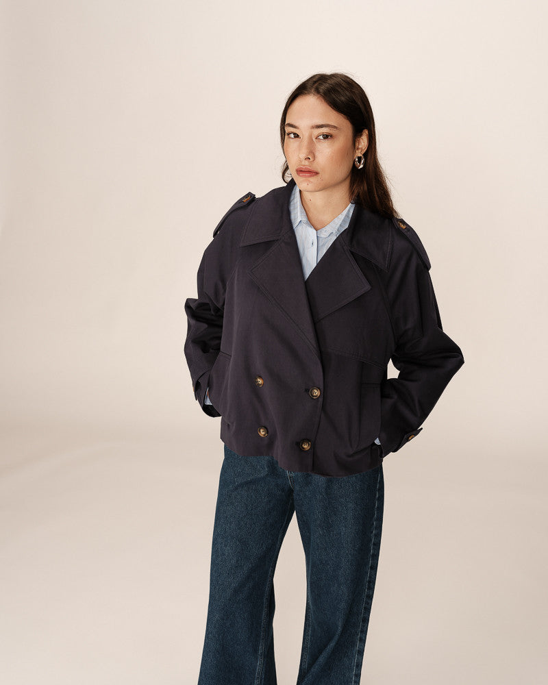 Grace & Mila Printemps trench jacket Marine