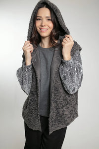 Nooki Trinity hooded gilet Charcoal