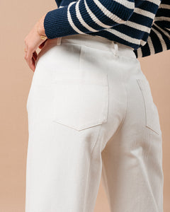 Grace & Mila Maurice patch pocket cropped trouser Blanc