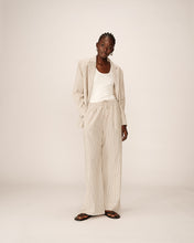 Load image into Gallery viewer, Grace &amp; Mila Perry pinstripe soft trouser Beige
