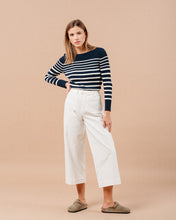 Load image into Gallery viewer, Grace &amp; Mila Maurice patch pocket cropped trouser Blanc
