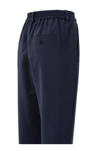 Load image into Gallery viewer, YAYA trouser with elastic waistband and turn up hem Inkwell Blue

