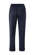 Load image into Gallery viewer, YAYA trouser with elastic waistband and turn up hem Inkwell Blue
