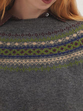 Load image into Gallery viewer, Nice Things Greca jacquard sweater Dark Grey Melange
