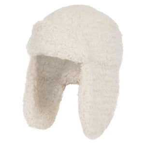 Nooki Billie faux teddy fur trapper hat Natural