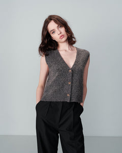 Grace & Mila Nars knitted waistcoat Anthracite