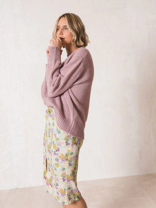 Indi & cold Melanged knitted jumper Malva