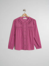 Load image into Gallery viewer, Indi &amp; Cold Schiffli Embroidered cut out blouse Magenta

