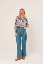 Load image into Gallery viewer, Indi &amp; Cold Hand smocked foral print shirt Night Blue
