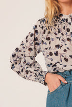 Load image into Gallery viewer, Indi &amp; Cold Hand smocked foral print shirt Night Blue
