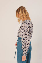 Load image into Gallery viewer, Indi &amp; Cold Hand smocked foral print shirt Night Blue
