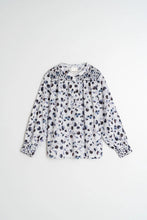 Load image into Gallery viewer, Indi &amp; Cold Hand smocked foral print shirt Night Blue
