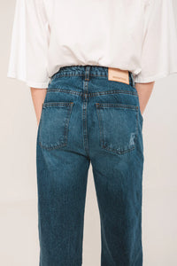 Indi & Cold Cargo pocket jean Indigo Mid Wash