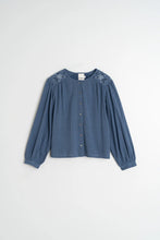 Load image into Gallery viewer, Indi &amp; Cold Embroidered detail boxy blouse Indigo

