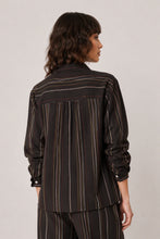 Load image into Gallery viewer, Indi &amp; Cold Multi stripe twill overshirt Carbon Multi
