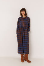 Load image into Gallery viewer, Ind &amp; Cold Checkered dress Chocolate Blue
