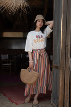 Load image into Gallery viewer, Orfeo Anycia long multi stitch hem skirt Orange stripes - CW CW 
