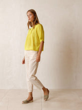 Load image into Gallery viewer, Indi &amp; Cold Pintuck detail blouse Fluorescent Lime
