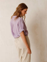 Load image into Gallery viewer, Indi &amp; Cold Kora linen striped shirt Lilac Jasper
