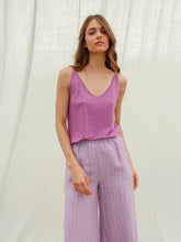 Load image into Gallery viewer, Indi &amp; Cold Kora linen striped pant Lilac Jasper

