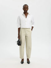 Load image into Gallery viewer, Selected Millie barrel leg cotton trouser Moonstruck

