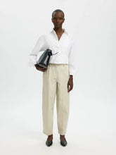 Load image into Gallery viewer, Selected Millie barrel leg cotton trouser Moonstruck
