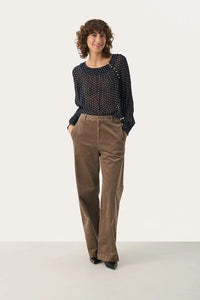 Part Two Clarisse corduroy trousers Walnut