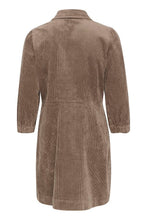 Load image into Gallery viewer, Part Two Eyvors corduroy zip front dress Walnut
