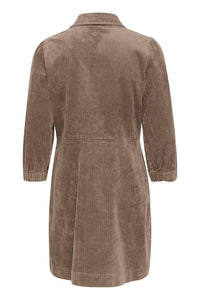 Part Two Eyvors corduroy zip front dress Walnut