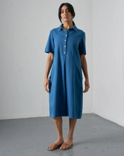 Load image into Gallery viewer, Bibico Alexa textured denim dress Indigo - CW CW 
