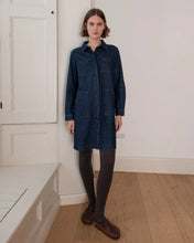 Load image into Gallery viewer, Bibico Ocean utilitarian shirt dress Denim
