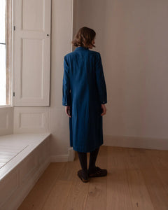 Bibico Jack textured denim shirt dress Indigo