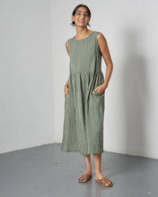 Load image into Gallery viewer, Bibico Elaine double gauze sundress Green Stripe - CW CW 

