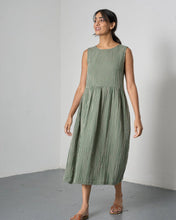 Load image into Gallery viewer, Bibico Elaine double gauze sundress Green Stripe - CW CW 
